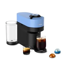 Nespresso Vertuo Pop+ Coffee and Espresso Maker by De'Longhi, Pacific Blue: Removable Reservoir, 12 Capsules Included