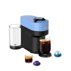 Nespresso Vertuo Pop+ Coffee and Espresso Maker by De'Longhi, Pacific Blue: Removable Reservoir, 12 Capsules Included