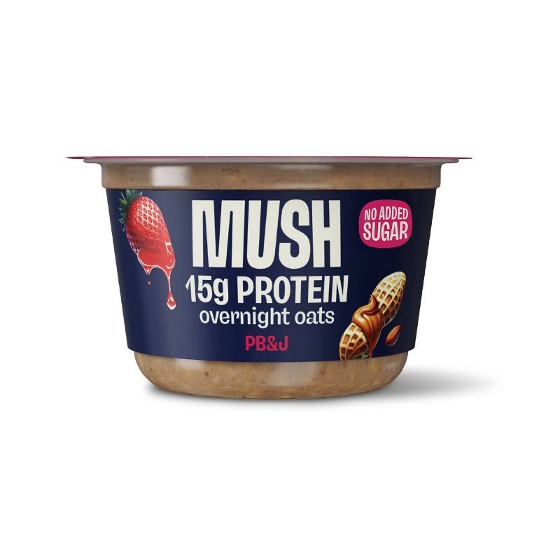 slide 1 of 5, MUSH Peanut Butter & Jelly Gluten Free Overnight Oats - 5.5oz, 5.5 oz
