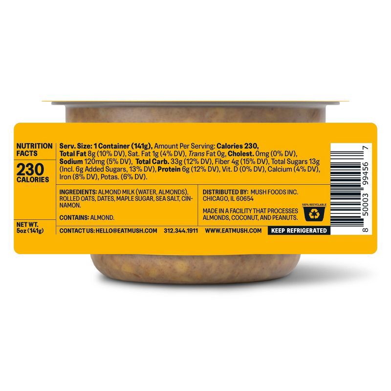 slide 3 of 5, MUSH Maple Cinnamon Overnight Gluten Free Oats - 5oz, 5 oz