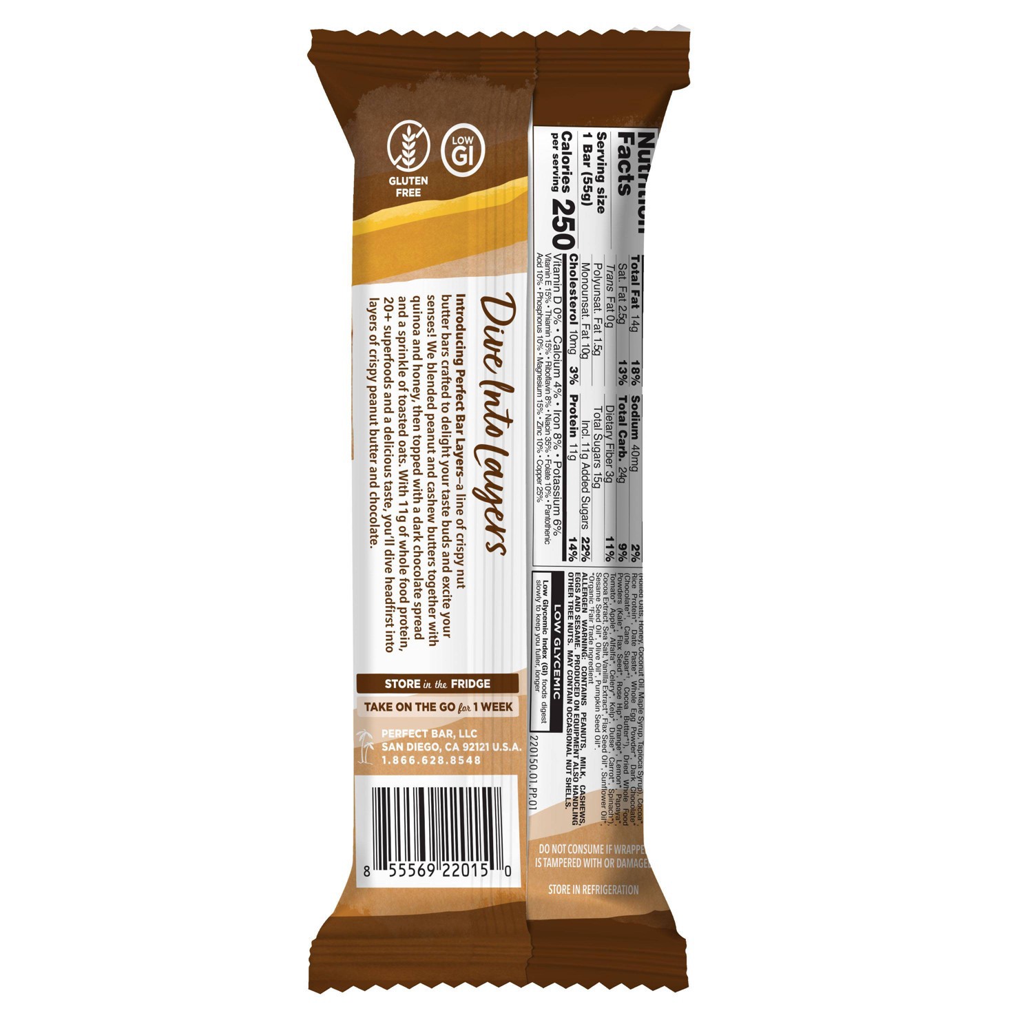 Perfect Bar Crispy Peanut Butter & Chocolate Layers Bar - 1.94oz 1.94 ...