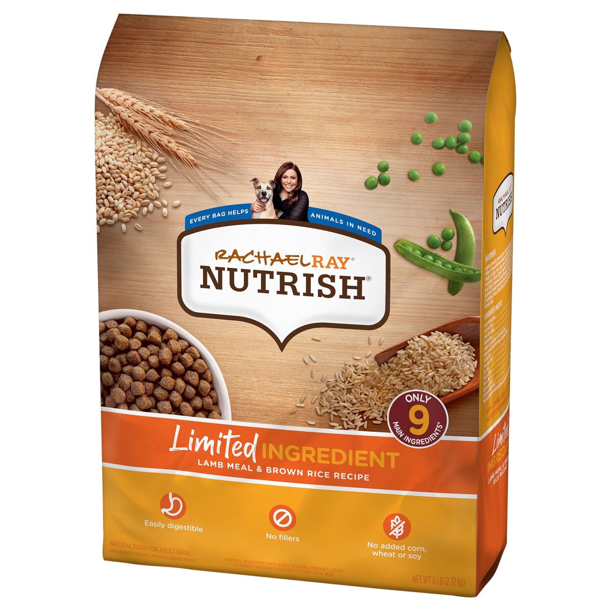 slide 7 of 8, Rachael Ray Nutrish Limited Ingredient Dog Food, Lamb Meal & Brown Rice Recipe, 6 lb. Bag, 6 lb