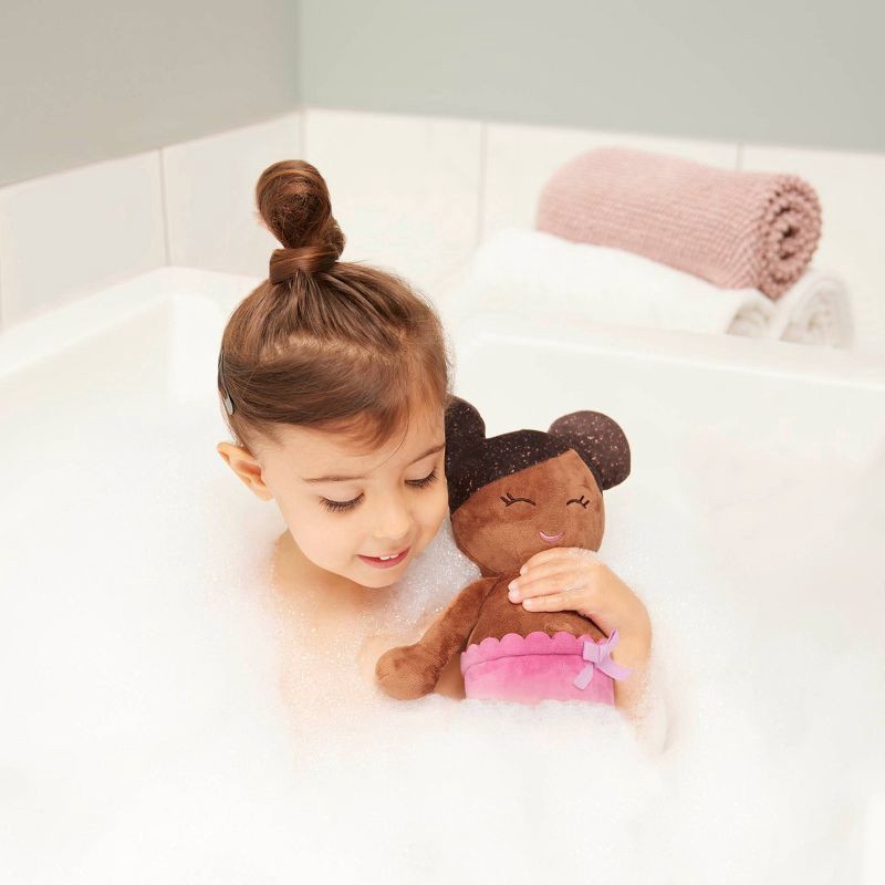 slide 2 of 8, LullaBaby Bath Plush Doll for Real Water Play - Dark-Brown Hair, 1 ct