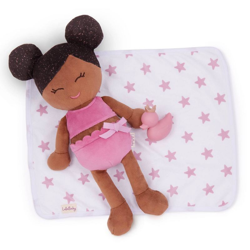 slide 7 of 8, LullaBaby Bath Plush Doll for Real Water Play - Dark-Brown Hair, 1 ct