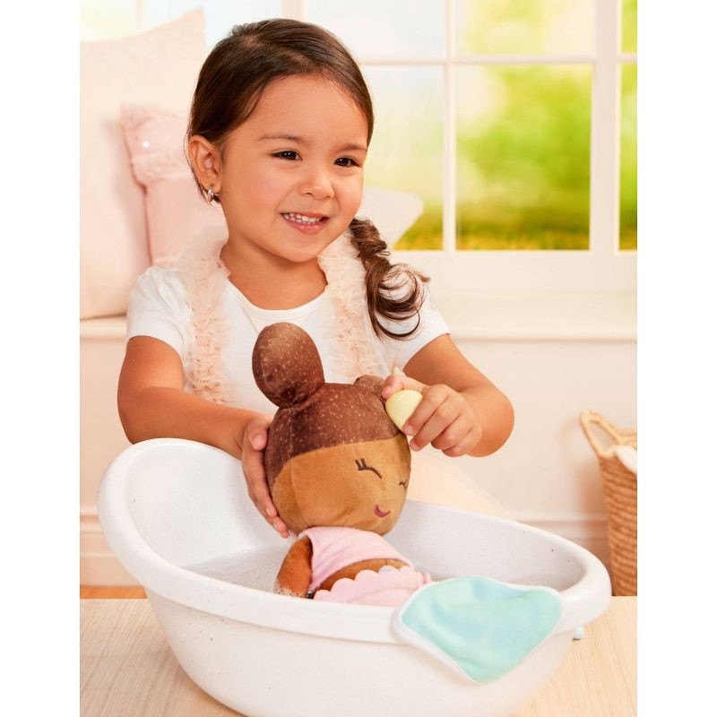slide 5 of 8, LullaBaby Bath Plush Doll For Real Water Play - Light Brown Hair, 1 ct