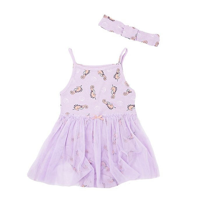 slide 1 of 1, Mini Heroes BSUIT TUTU tutu 18 M PURPLE AOP SEAHORSE, 1 ct