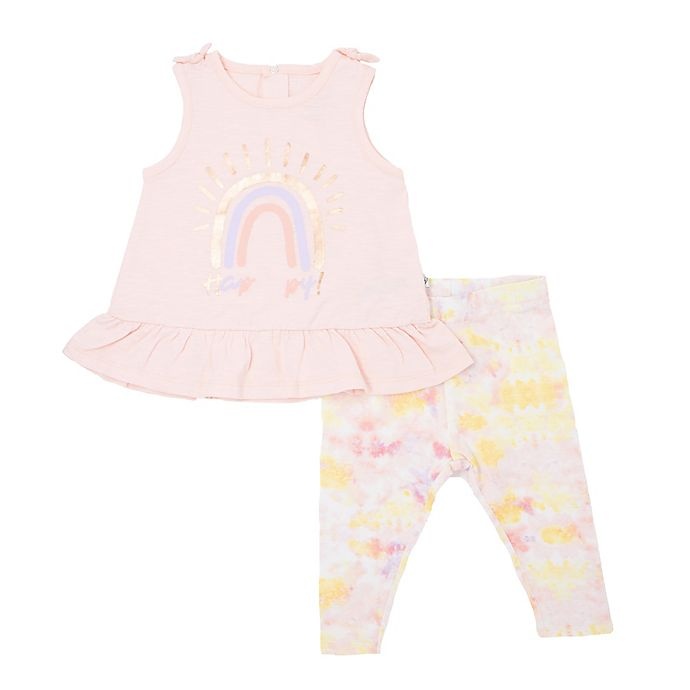 slide 1 of 1, Mini Heroes PANTSET tutu NB MAUVE RAINBOW TYE DYE, 1 ct