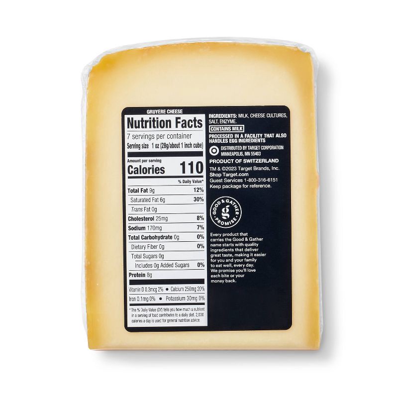 slide 2 of 3, Signature Cave Aged Gruyere Cheese - 7oz - Good & Gather™, 7 oz
