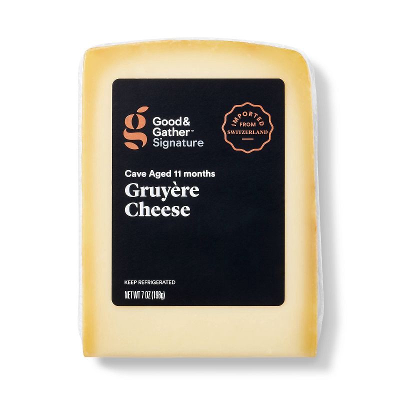 slide 1 of 3, Signature Cave Aged Gruyere Cheese - 7oz - Good & Gather™, 7 oz