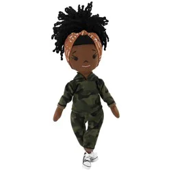 HarperIman 14" Plush Doll - Sydney: Linen Stuffed Doll, Home & Family Theme