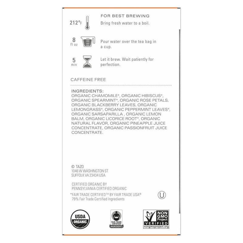 slide 2 of 4, TAZO TB Organic Calm Chamomile - 16ct, 16 ct