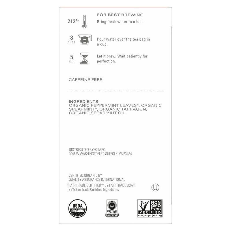 slide 2 of 4, TAZO TB Organic Refresh Mint - 16ct, 16 ct