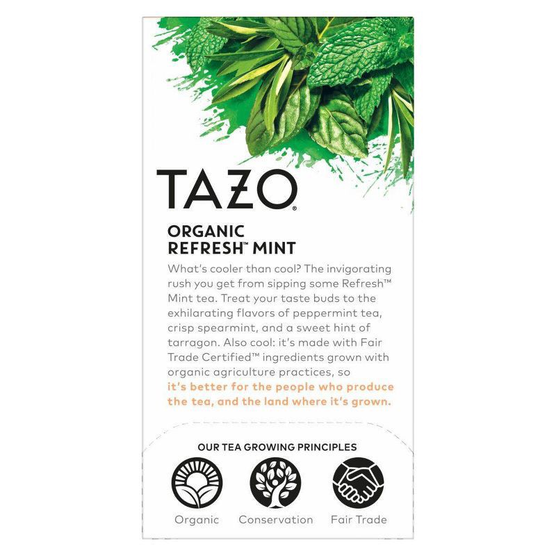 slide 3 of 4, TAZO TB Organic Refresh Mint - 16ct, 16 ct
