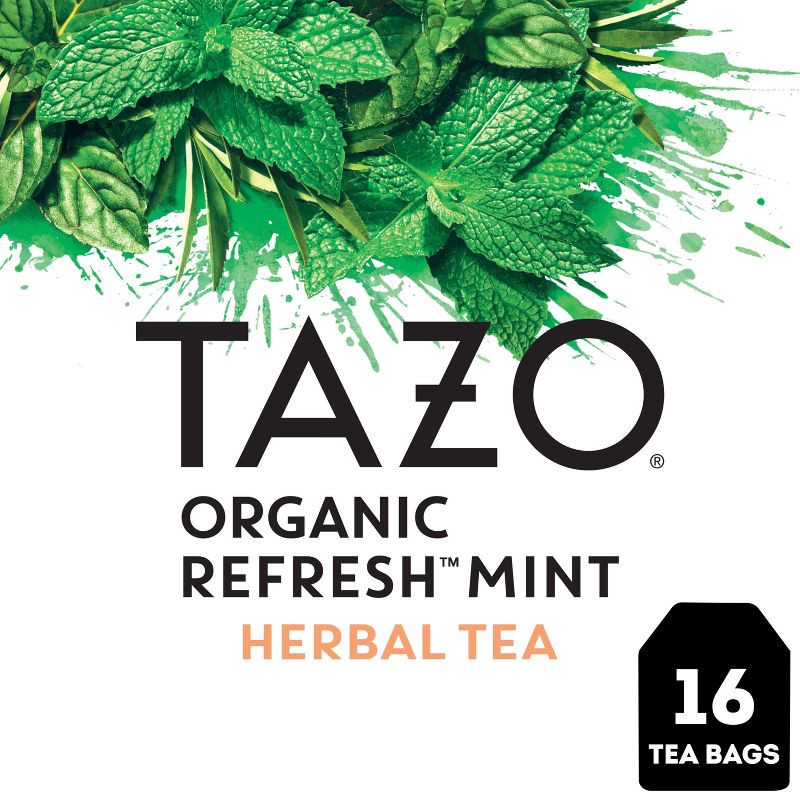 slide 3 of 8, TAZO TB Organic Refresh Mint - 16ct, 16 ct