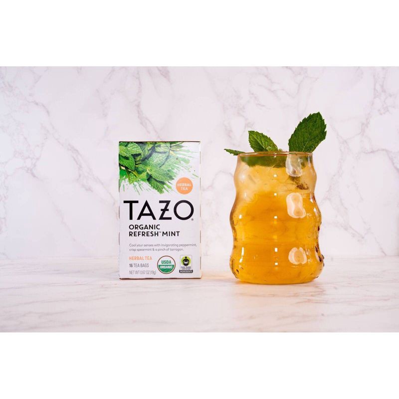 slide 4 of 4, TAZO TB Organic Refresh Mint - 16ct, 16 ct
