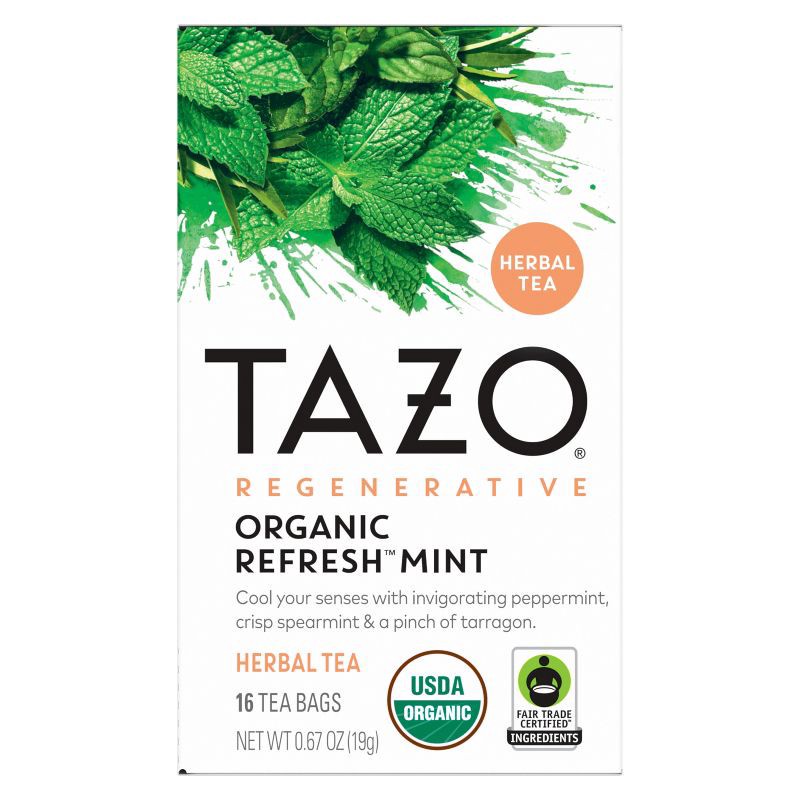 slide 5 of 8, TAZO TB Organic Refresh Mint - 16ct, 16 ct