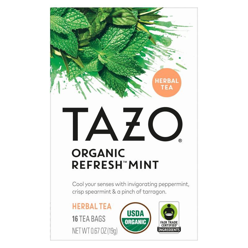 slide 6 of 8, TAZO TB Organic Refresh Mint - 16ct, 16 ct