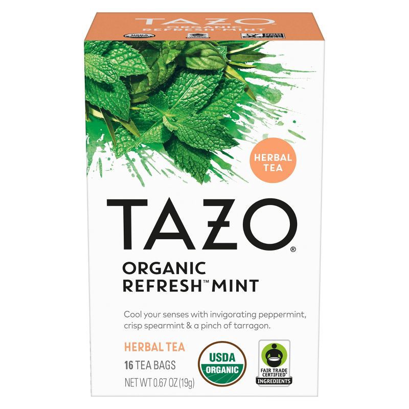 slide 1 of 8, TAZO TB Organic Refresh Mint - 16ct, 16 ct