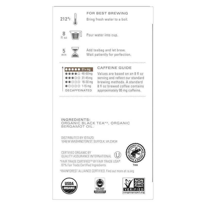 slide 2 of 3, TAZO TB Organic Earl Grey - 16ct, 16 ct
