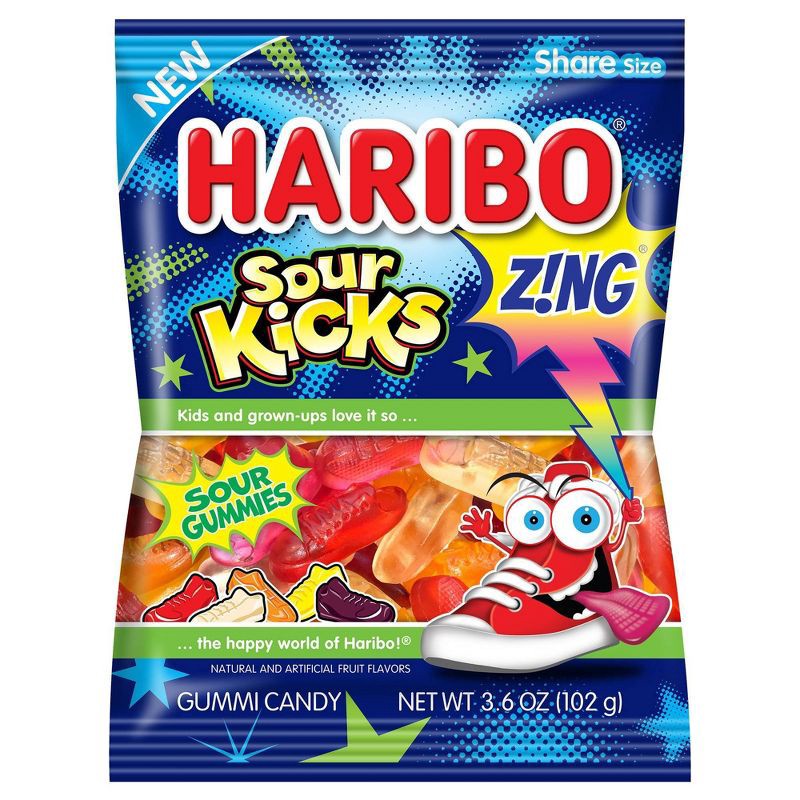 slide 1 of 3, Haribo Sour Kicks - 3.6oz, 3.6 oz