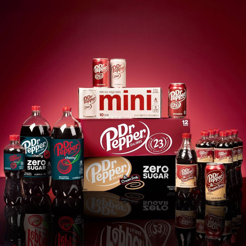 slide 7 of 8, Dr Pepper Strawberries & Cream Zero Soda - 12pk/12 fl oz Cans, 12 ct; 12 fl oz