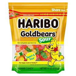 Haribo Candy Sour Gold Bears Gummy Candy - 9oz