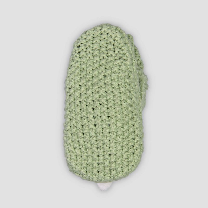 slide 5 of 5, Carter's Just One You® Baby Boys' Knitted Dino Slippers - Green: Newborn Dinosaur Booties, 1 ct