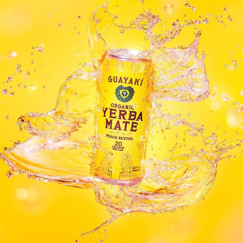 slide 3 of 7, Guayaki Yerba Mate Peach Revival - 15.5 fl oz Can, 15.5 fl oz