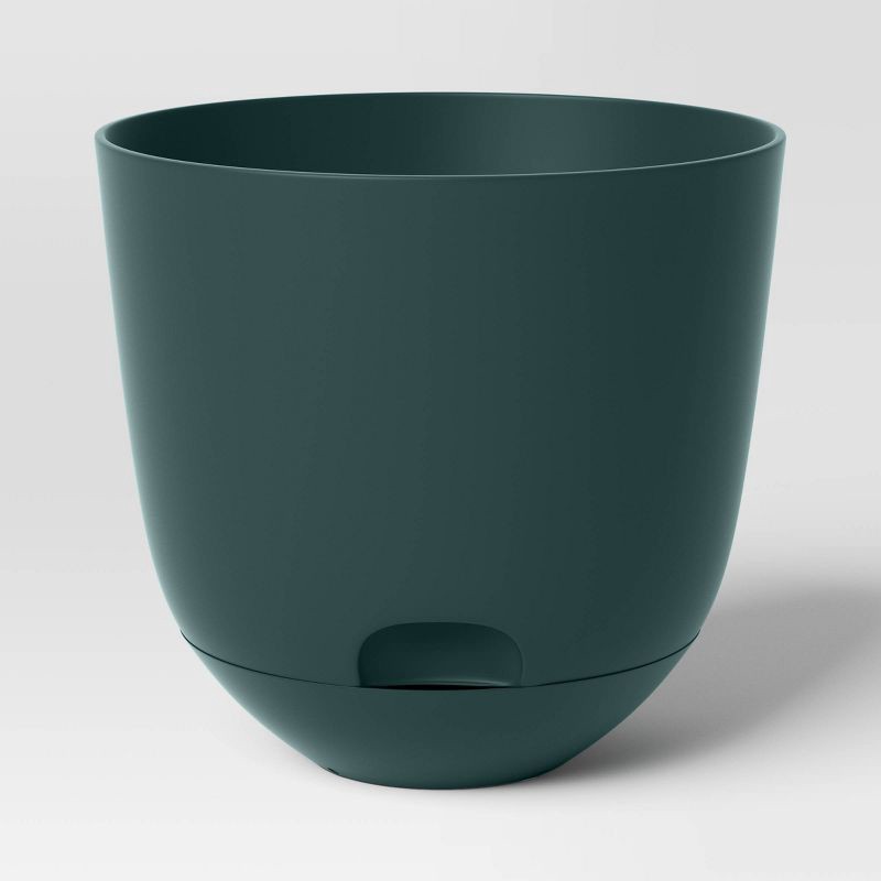 slide 1 of 4, Self-Watering Plastic Indoor Outdoor Planter Pot Fern Shower 12"x12" - Room Essentials™: Durable, Fade-Resistant, 1 ct