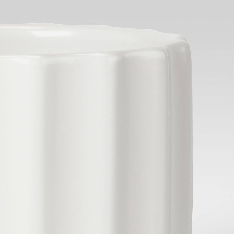 slide 4 of 4, Geared Terracotta Indoor Outdoor Planter Pot White 6.1"x6.1" - Threshold™, 1 ct