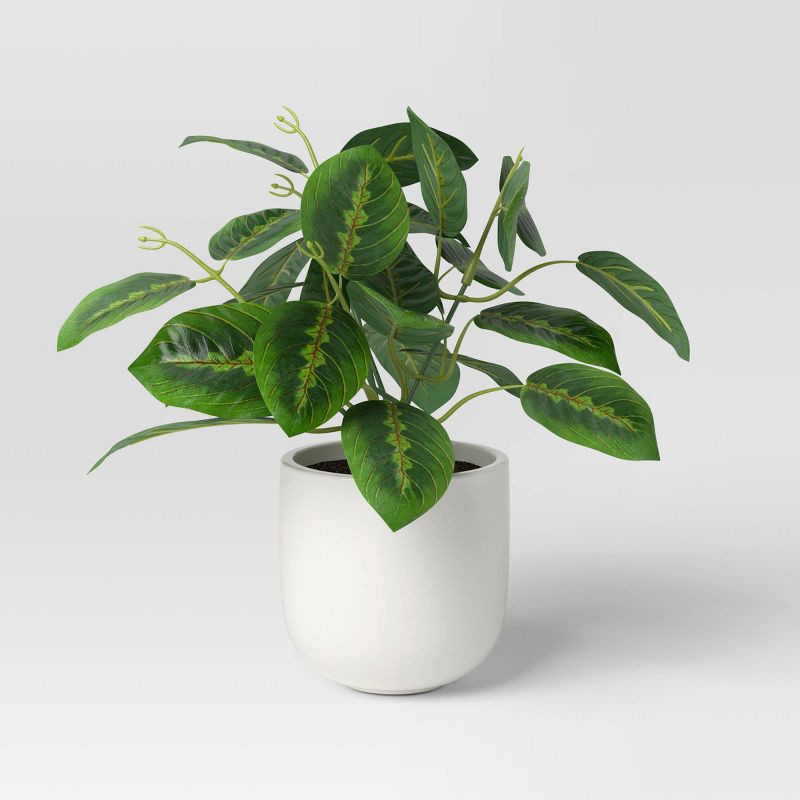 slide 1 of 4, 9" Small Tabletop Maranta Artificial Plant - Threshold™, 1 ct