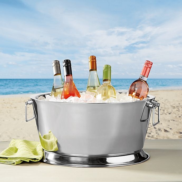 slide 3 of 3, Destination Summer Stainless Steel Beverage Tub, 17 in