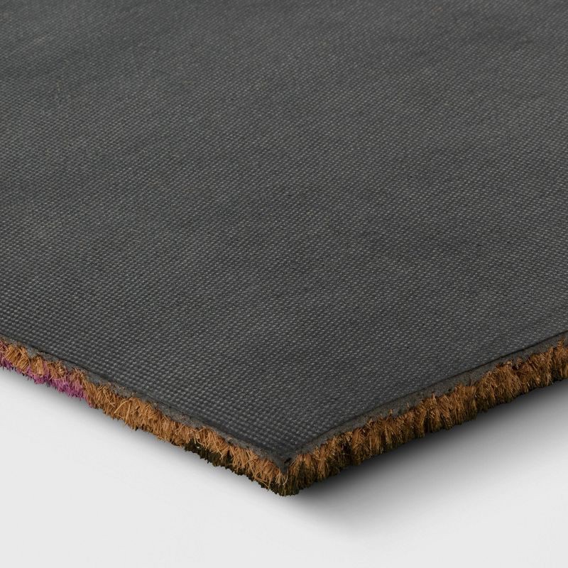 slide 4 of 4, 1'6" x 2'6" Bright Broken Stripe Rectangular Outdoor Door Mat Multicolor - Threshold™ Latex Backed, Shake Clean, 1 ct