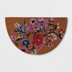 1'6"x2'6" Florissimo Half-Circle Outdoor Door Mat - Threshold™