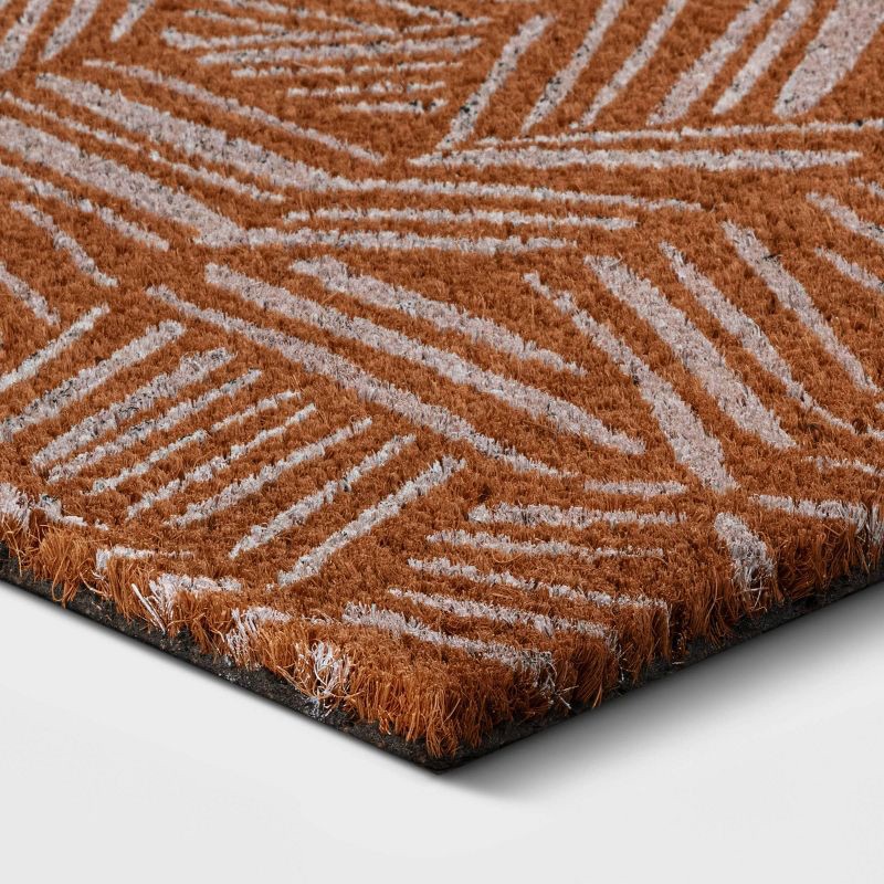 slide 2 of 4, 1'4"x2'4" Scritch Rectangular Outdoor Door Mat White - Room Essentials™, 1 ct