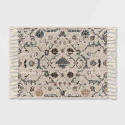 2'x3' Vintage Persian Linen Rectangular Woven Outdoor Accent Rug Multicolor Naturals - Threshold™