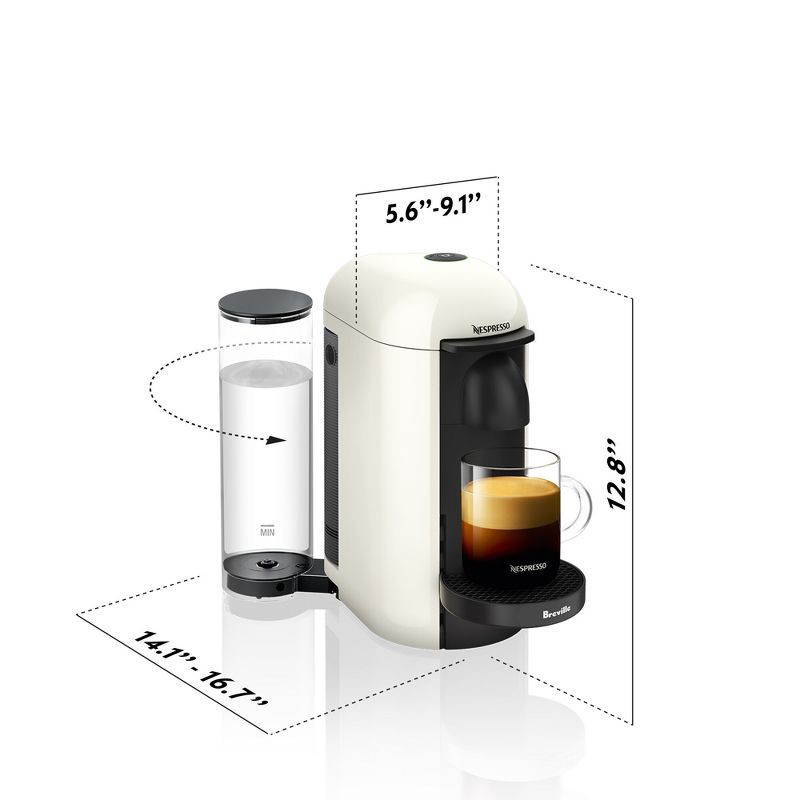 slide 4 of 9, Nespresso VertuoPlus Single-Serve Coffee Maker and Espresso Machine by Breville, White - Hearth & Hand™ with Magnolia, 1 ct