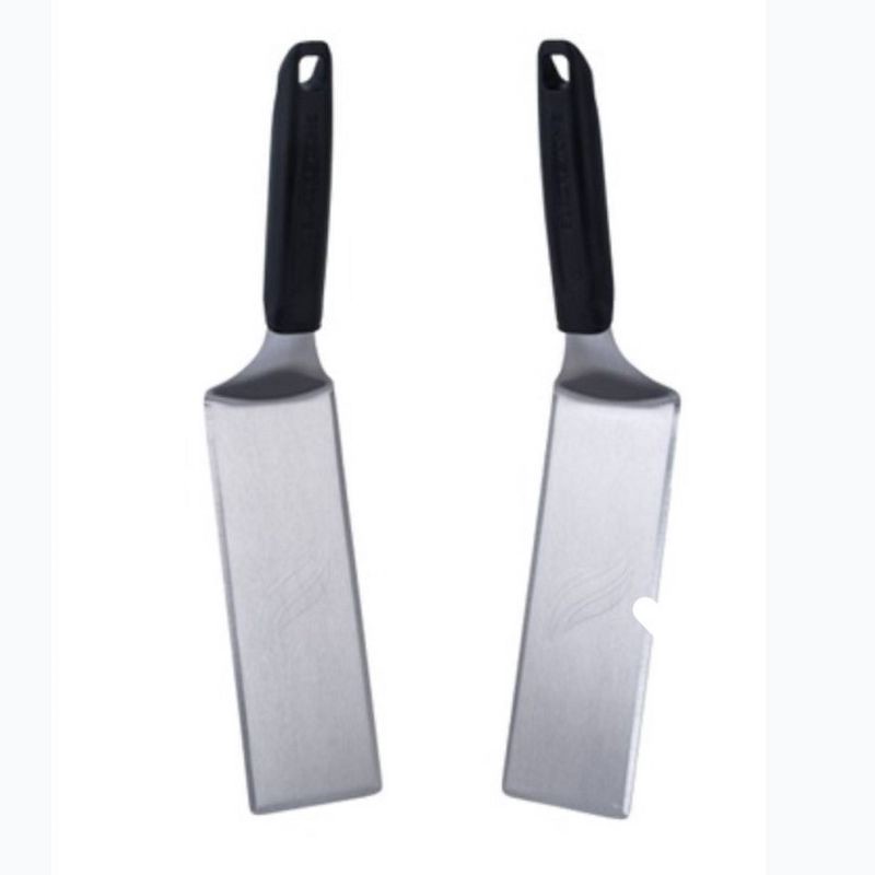 slide 1 of 4, Blackstone 5550 2pc GE Long Spatula: Stainless Steel, Dishwasher-Safe, Heat-Resistant Handle, Outdoor Grill Tools, 2 ct