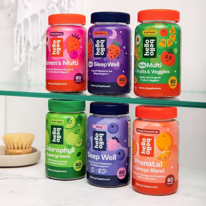 slide 6 of 8, Hello Bello Chlorophyll Vegan Gummies - 60ct, 60 ct