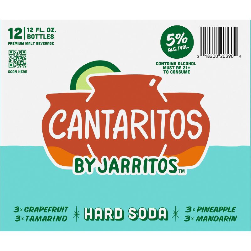 slide 8 of 12, Cantaritos Hard Soda Variety Pack - 12pk/12 fl oz Bottles, 12 ct; 12 fl oz