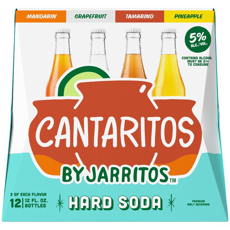 slide 9 of 12, Cantaritos Hard Soda Variety Pack - 12pk/12 fl oz Bottles, 12 ct; 12 fl oz