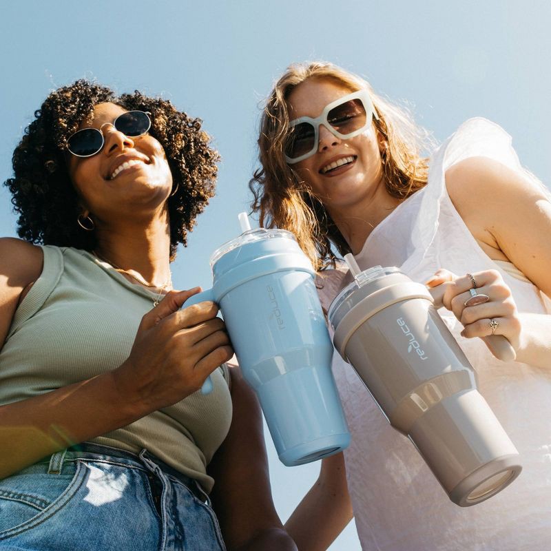 slide 8 of 12, Reduce 40oz Cold1 Vacuum Insulated Stainless Steel Straw Tumbler Mug Glacier: BPA-Free, Dishwasher-Safe, Portable Drinkware, 40 oz