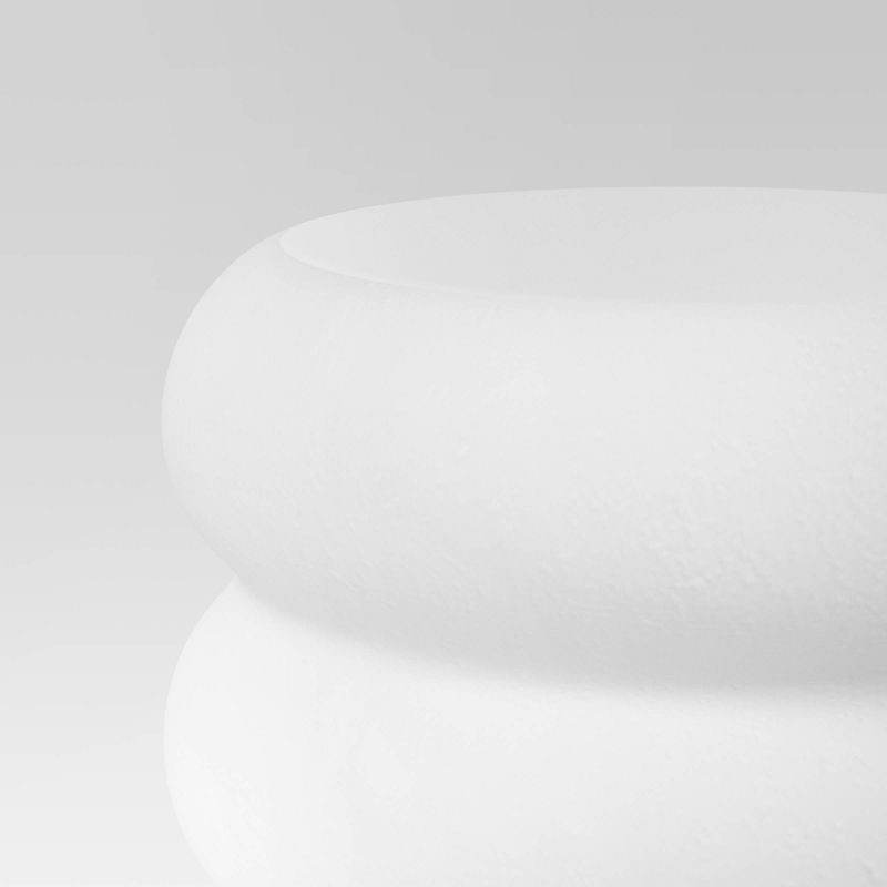 slide 3 of 3, Irregular Liana Outdoor Patio Accent Table White - Threshold™, 1 ct