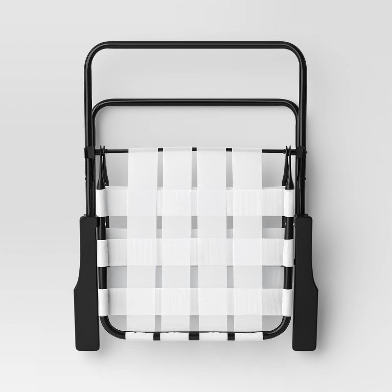 slide 5 of 7, Webstrap Outdoor Portable Beach Chair White - Room Essentials™: Foldable, Weather-Resistant, Steel Frame, 1 ct