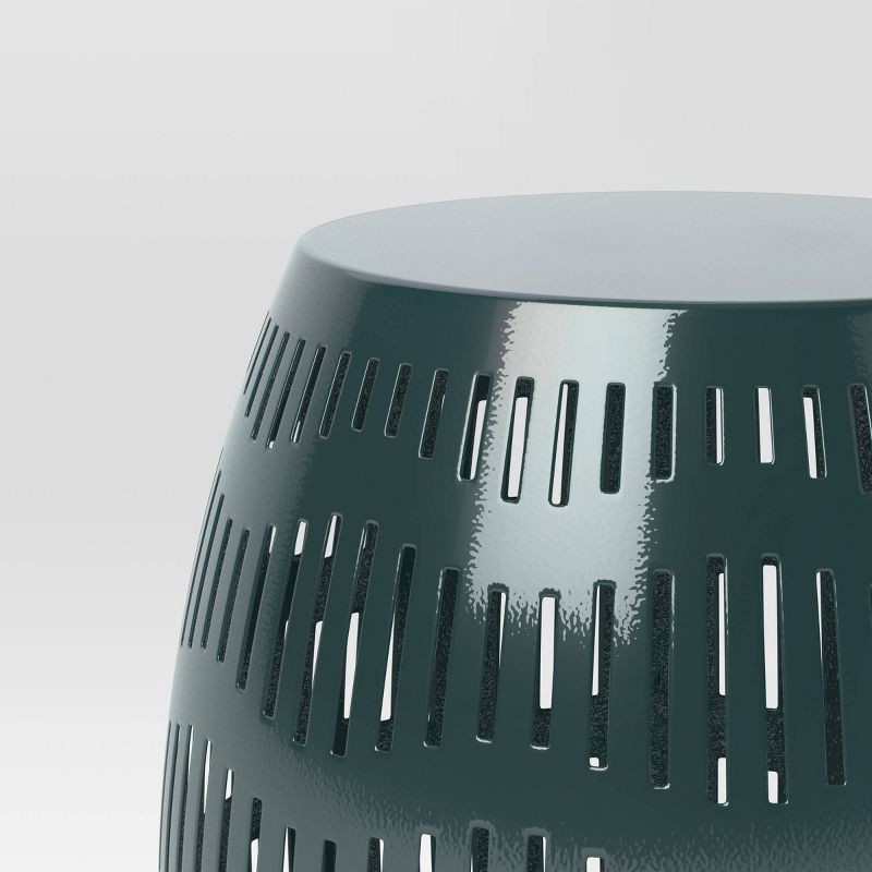 slide 3 of 3, Steel Round Metal Cutout Patio Accent Table Fern Shower - Room Essentials™, 1 ct