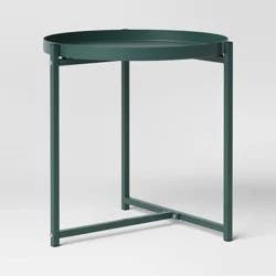 Steel Square Tray Top Outdoor Portable Side Table Green - Room Essentials™