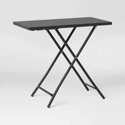 Steel Rectangle Multi-tier Folding Outdoor Portable Side Table Black - Room Essentials™
