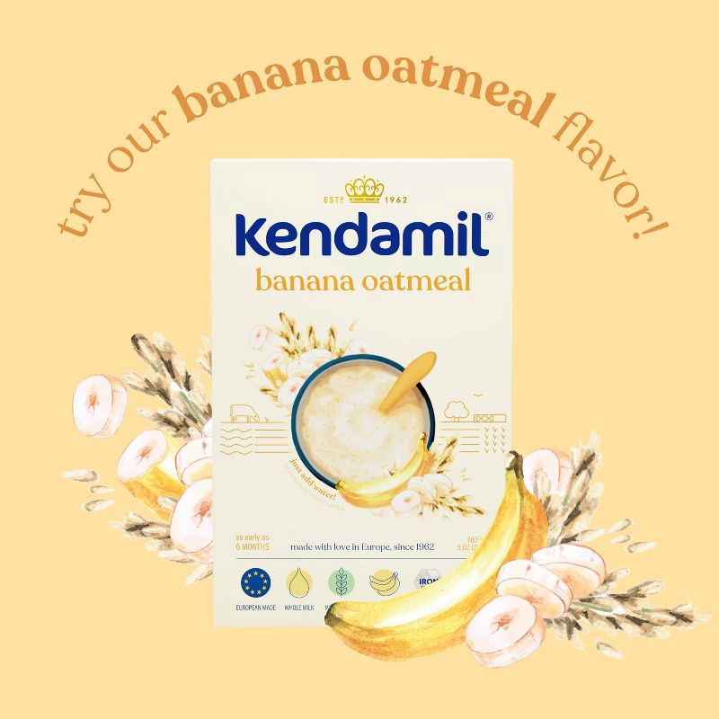 slide 6 of 8, Kendamil Baby Cereal Creamy Oatmeal - 8oz, 8 oz