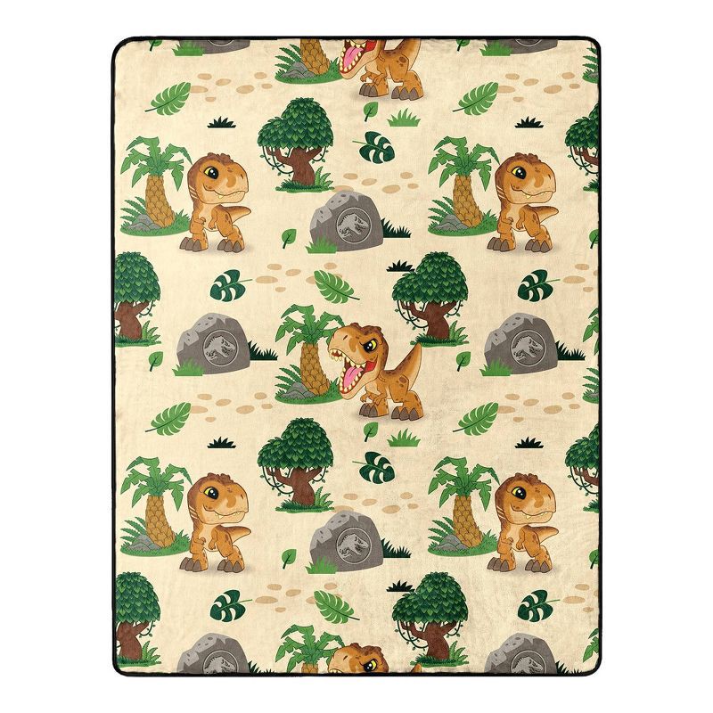 slide 4 of 5, 40"x50" Universal Jurassic Park Silk Touch Kids' Throw Blanket and HD Hugger, 1 ct