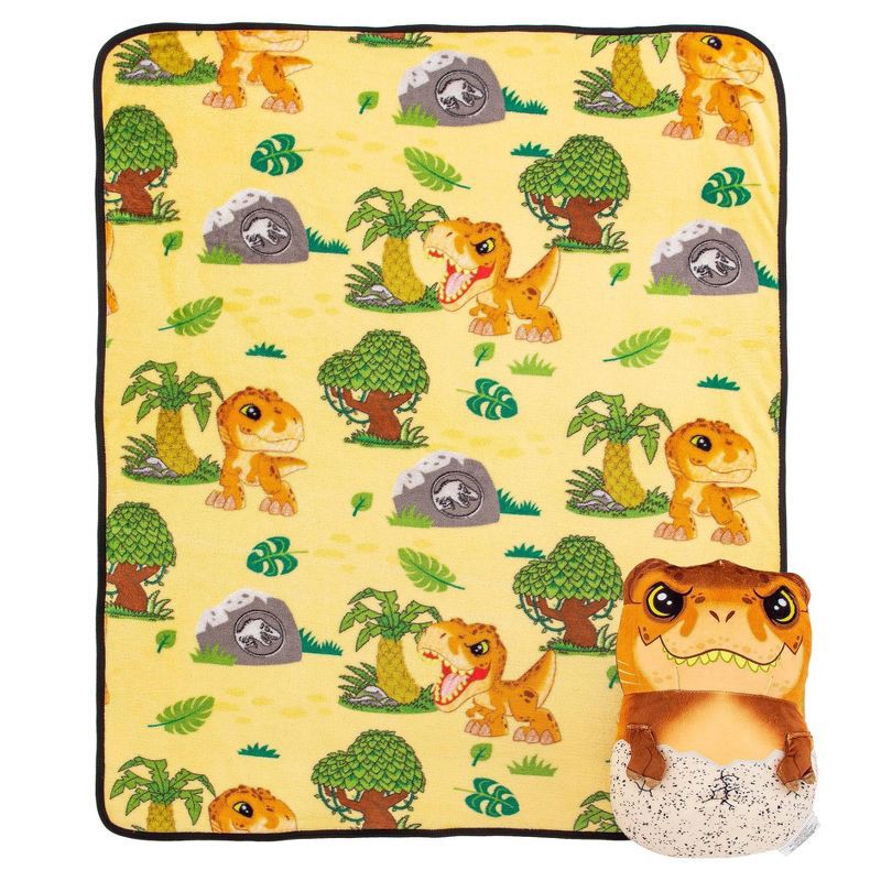 slide 1 of 5, 40"x50" Universal Jurassic Park Silk Touch Kids' Throw Blanket and HD Hugger, 1 ct